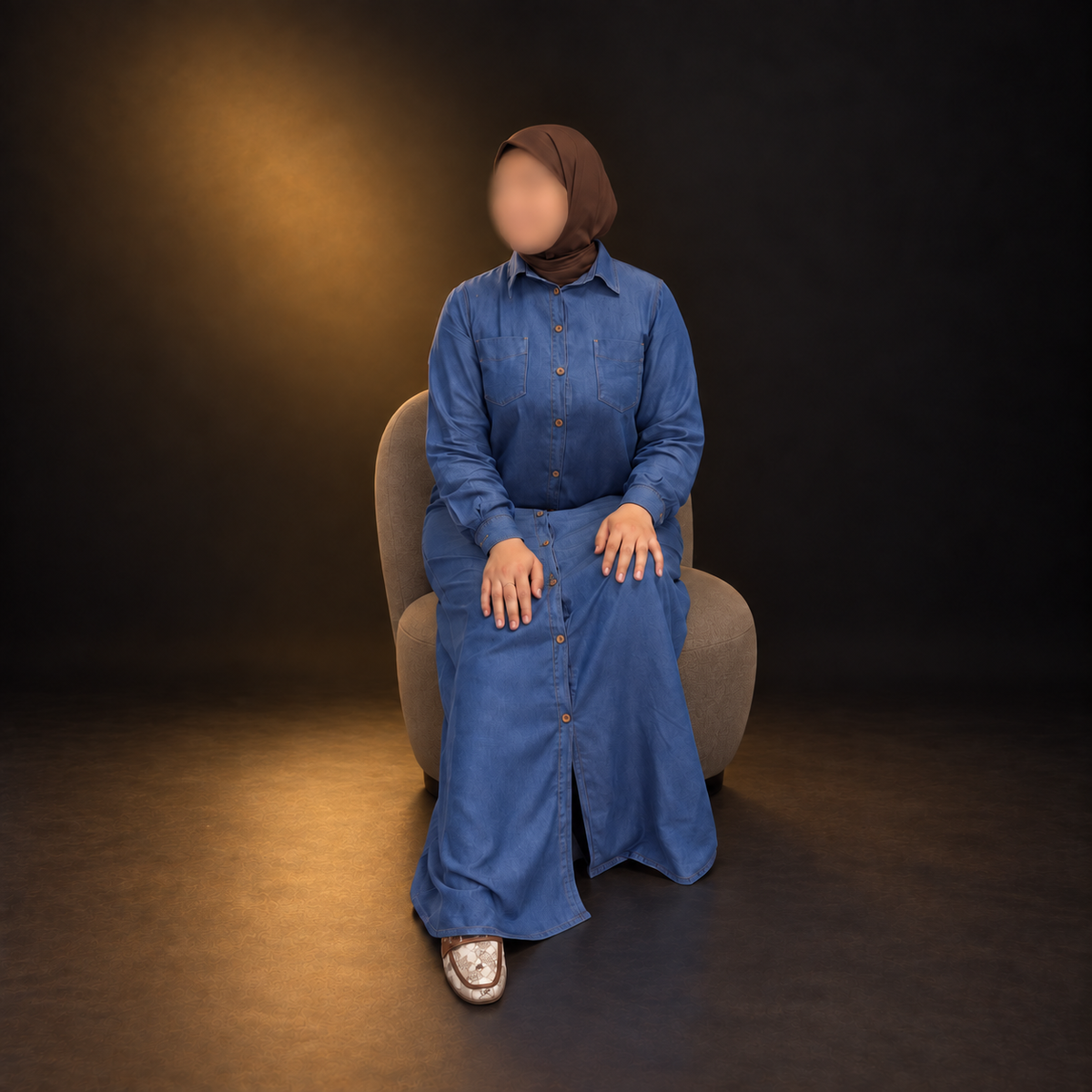 Robe Tunique Longue en Jean – Bleu